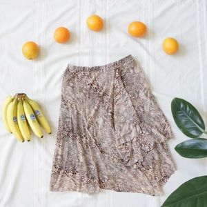 Rampage snake print flowy skirt